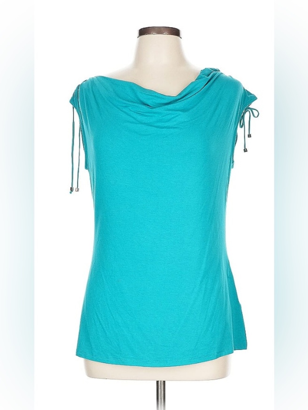 White House Black Market Turquoise Cowl Neck Sleeveless Tank